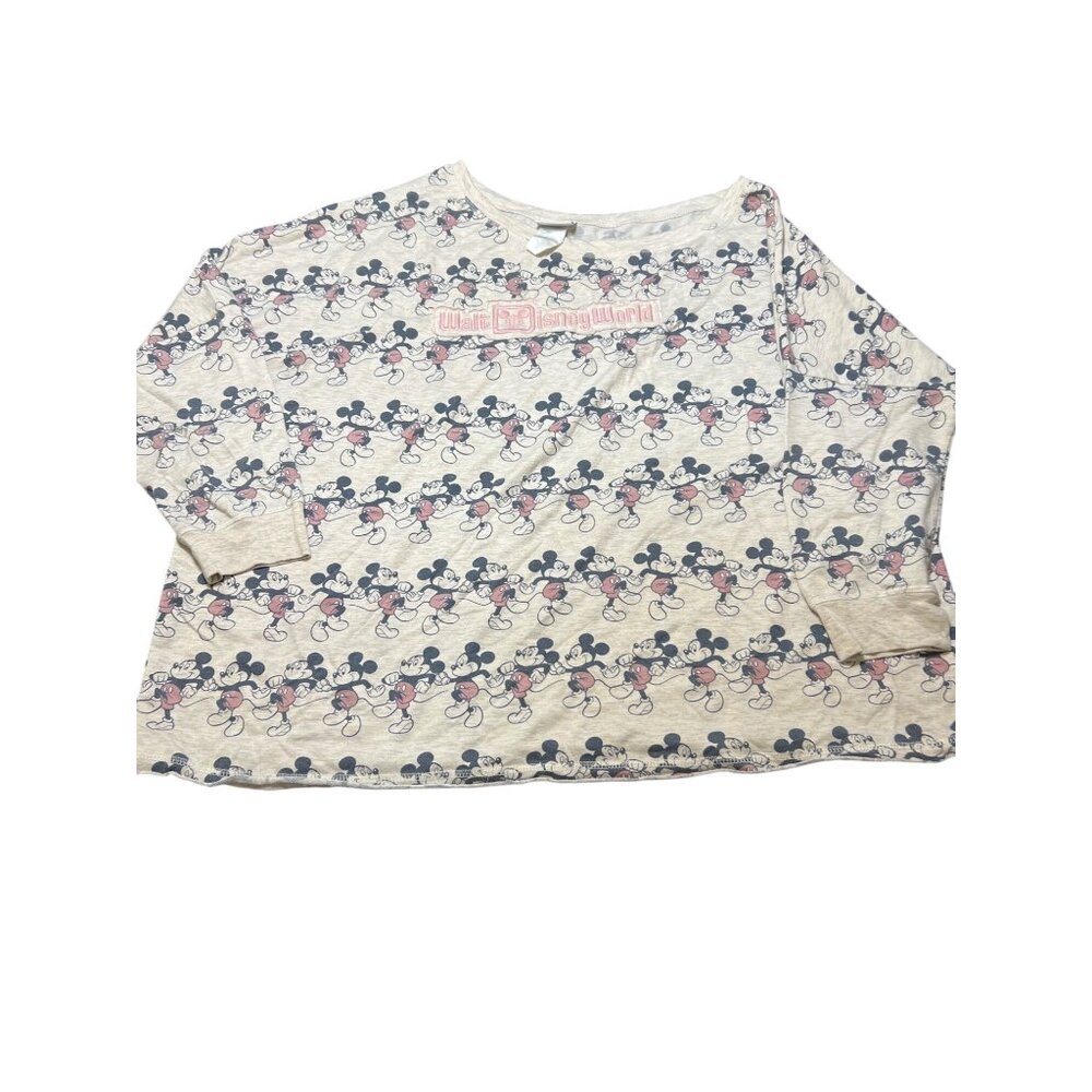 Walt Disney World Mickey Mouse Long Sleeve Off Shoulder Sweatshirt Size 3X